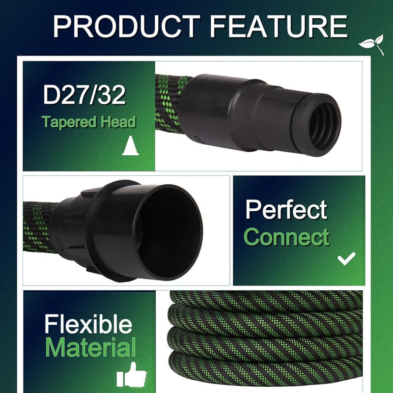 zzhanff Dust Extractor Hose D27/32X5M for Festool Vacuum Suction Hose, fits for CT 26/36/48 CT 15/25 CT MINI and CT MIDI Vacumm - Image 4